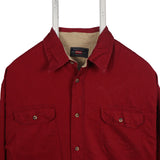 Wrangler 90's Long Sleeve Button Up Shirt Large Burgundy Red