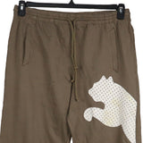 Puma 90's Jogging Bottoms Printed Straight Leg Trousers / Pants XLarge Khaki Green