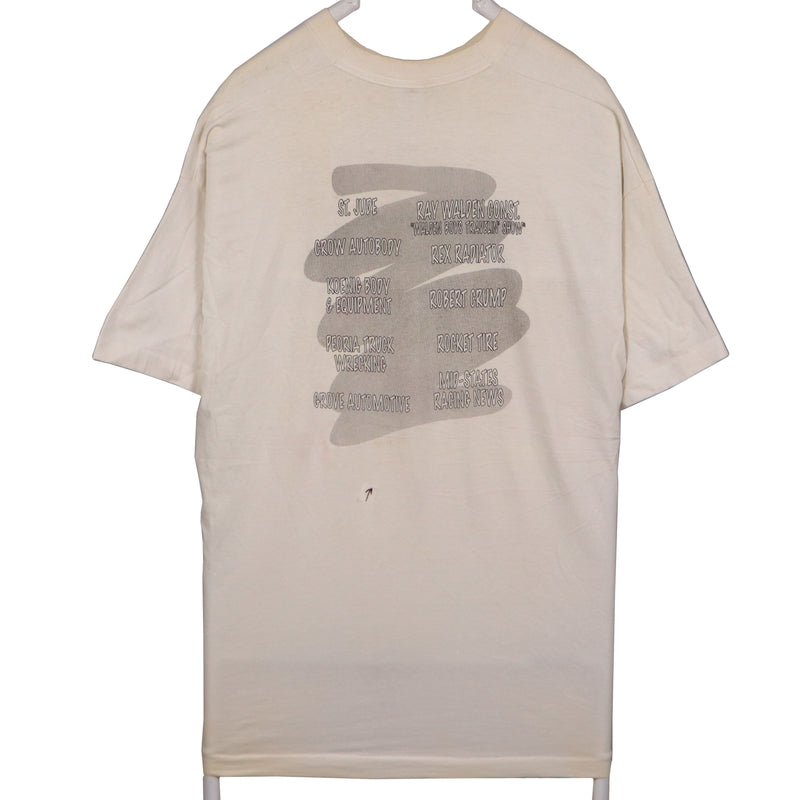 Fruit of the Loom 90's Printed Short Sleeve Crewneck T Shirt XXLarge (2XL) White