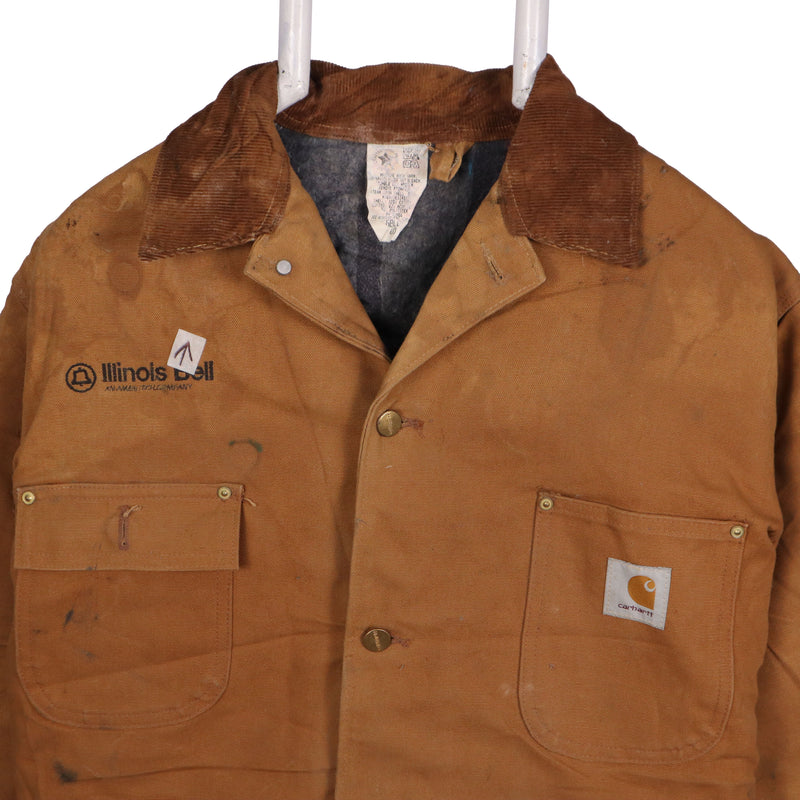 Carhartt 90's Heavyweight Button Up Workwear Jacket Large Brown