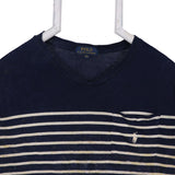 Polo Ralph Lauren 90's Pocket Striped Short Sleeve T Shirt XLarge Blue