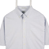 L.L.Bean 90's Short Sleeve Button Up Shirt Medium Blue