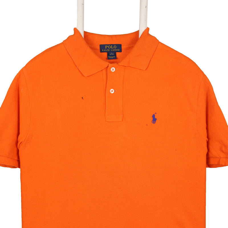 Polo Ralph Lauren 90's Short Sleeve Button Up Polo Shirt Large Orange