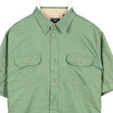 Wrangler 90's Short Sleeve Button Up Shirt Large Green