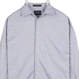 Nautica 90's Plain Long Sleeve Button Up Shirt Large Blue