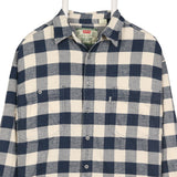 Nautica 90's Wool Overshirt Lumber Jack Long Sleeve Shirt Large Navy Blue