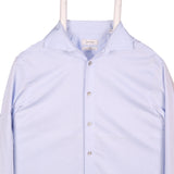 Calvin Klein 90's Plain Long Sleeve Button Up Shirt Large Blue