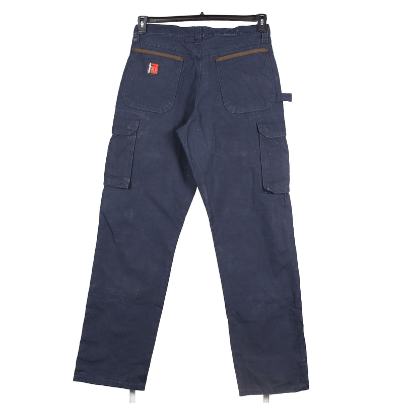 Wrangler 90's Cargo Baggy Carpenter Workwear Trousers / Pants 34 x 34 Navy Blue