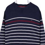 Tommy Hilfiger 90's Single Stitch Long Sleeve Jumper Sweatshirt XLarge Navy Blue