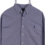 Polo Ralph Lauren 90's Long Sleeve Button Up Check Shirt Large Blue