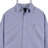 Polo Ralph Lauren 90's Yarmouth Long Sleeve Button Up Shirt Medium Blue
