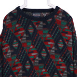 Private Club 90's Coogi Style Knitted Crewneck Jumper / Sweater XXLarge (2XL) Green