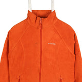 Columbia 90's Fleece Long Sleeve Zip Up Bomber Jacket XLarge Orange