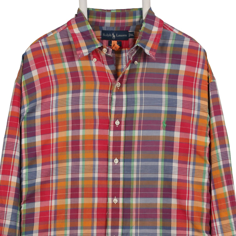 Ralph Lauren 90's Long Sleeve Button Up Check Shirt XLarge Red