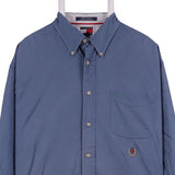 Tommy Hilfiger 90's Long Sleeve Button Up Shirt Large Blue