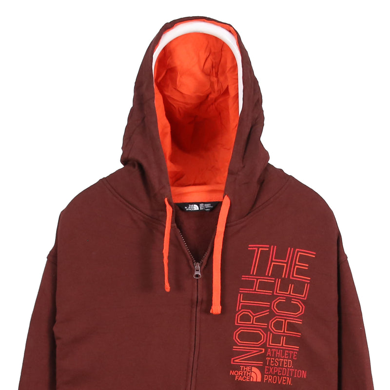 The North Face 90's Graphic Full Zip Up Long Sleeve Hoodie XLarge Brown