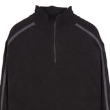 Calvin Klein jeans 00's Y2K Striped Quarter Zip Jumper XLarge Black