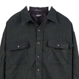 Arrow 90's Flannel Button Up Long Sleeve Shirt Large Green