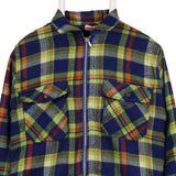 Palmettos 90's Tartened lined Check Long Sleeve Button Up Shirt Small Green