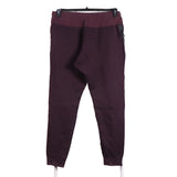 Nike 90's Jogging Bottoms Elasticated Waistband Drawstrings cuffed Trousers / Pants XLarge Burgundy Red