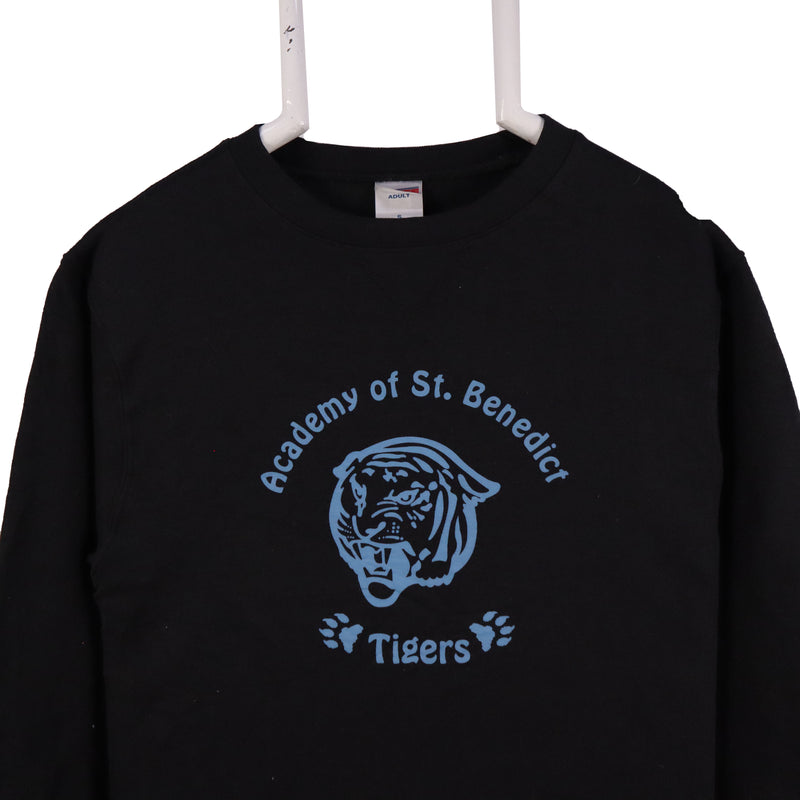 Soffe 90's Graphic Long Sleeve Jumper Small Black