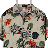 Jogal 90's Hawaiian Pattern Short Sleeve Button Up Shirt Medium Green