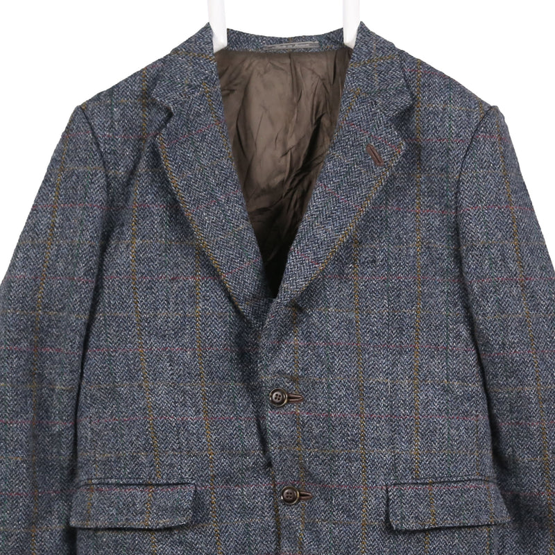 Harris Tweed 90's Tweed Wool Jacket Blazer Large Grey