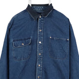 Hunt Club 90's Button Up Denim Long Sleeve Shirt XLarge Blue