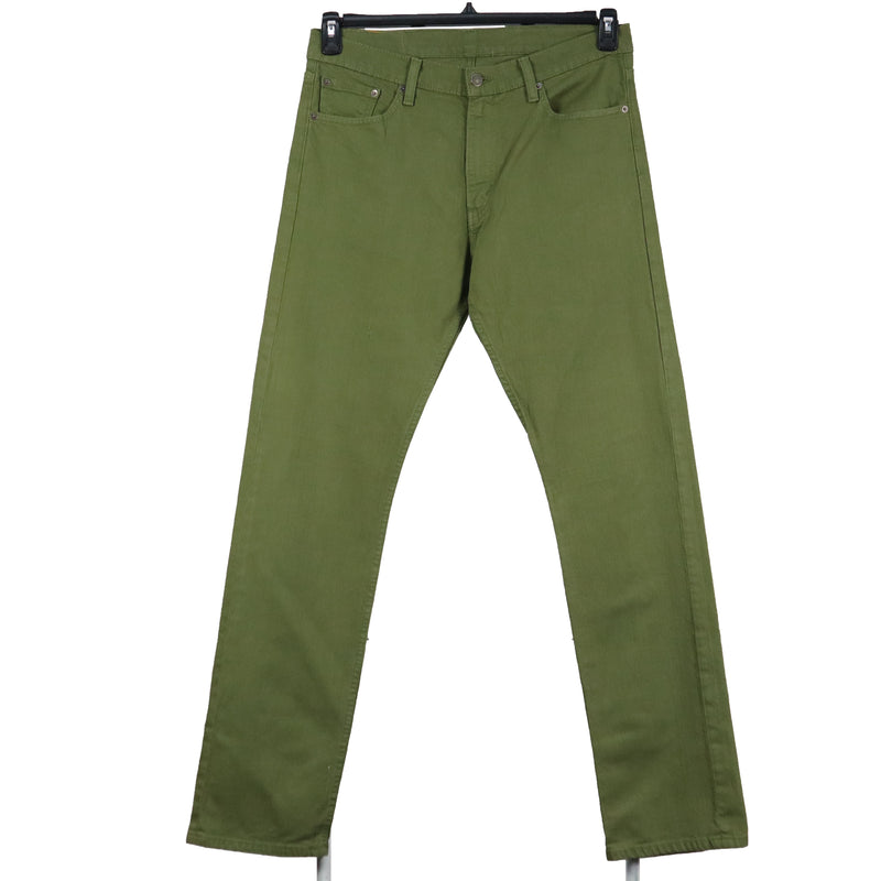 Levi's 90's 513 Bootcut Denim Straight Leg Jeans / Pants 34 x 32 Khaki Green