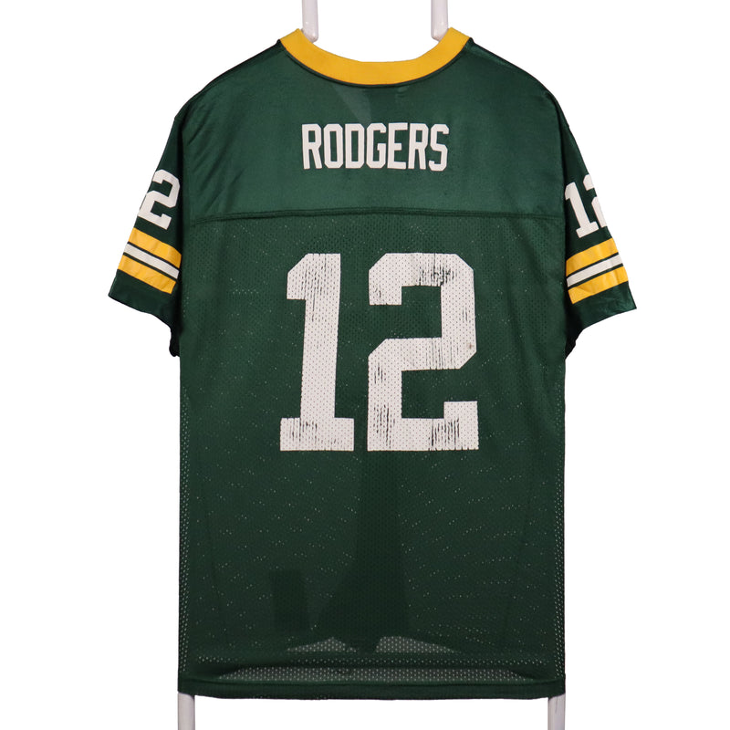 NFL 90's Rodgers 12 Green Bay Packers NFL Jersey XLarge Green