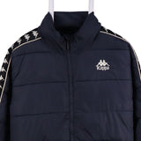 kappa 90's Zip Up Puffer Jacket Large Navy Blue