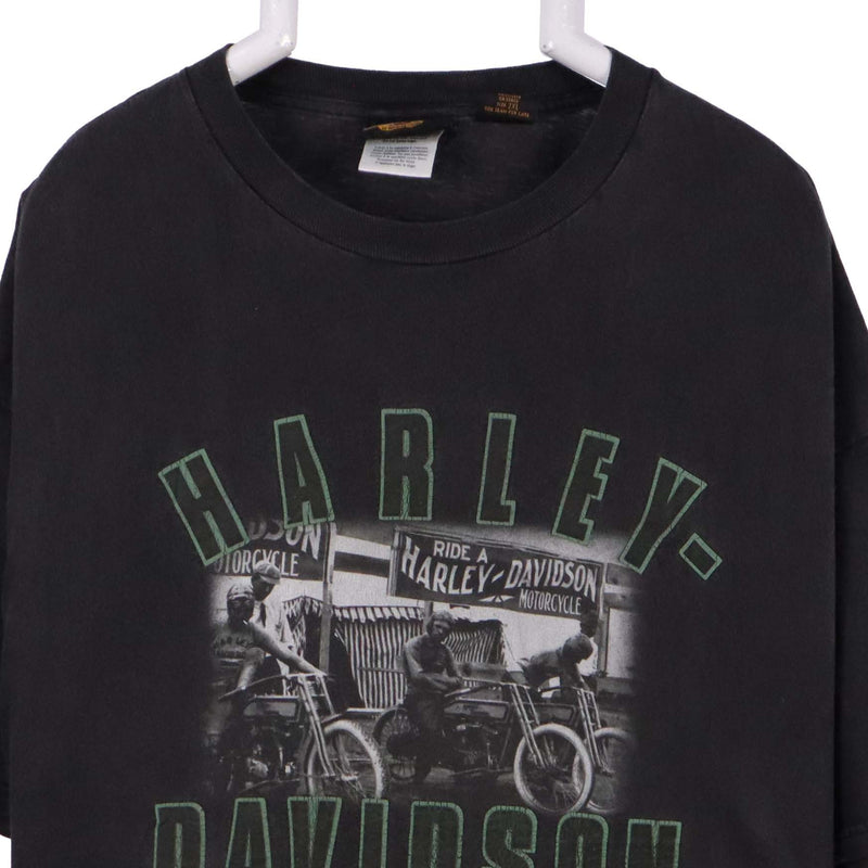 Harley Davidson 90's Short Sleeve Graphic Pullover T Shirt XXLarge (2XL) Black