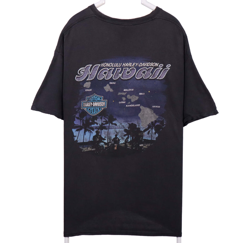 Harley Davidson 90's Short Sleeve Back Print T Shirt XXLarge (2XL) Navy Blue