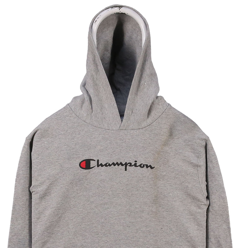 Champion 90's Spellout Logo Pullover Hoodie XLarge White