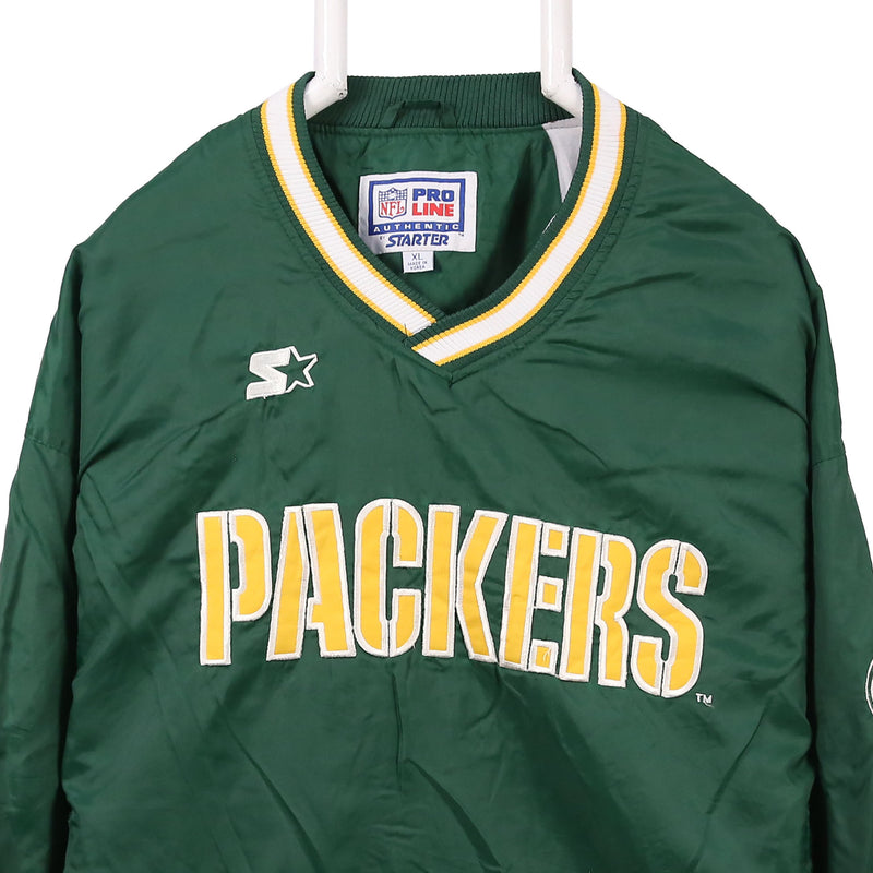 NFL 90's Green Bay Packers NFL Pullover Windbreaker Jacket XLarge Green