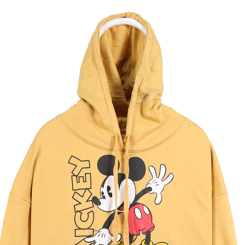 Disney 90's Mickey Mouse Pullover Hoodie XXLarge (2XL) Yellow