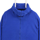 Calvin Klein 90's Fleece Zip Up Turtle Neck Fleece Jumper Medium Blue