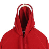 Columbia 90's Spellout Logo Fleece Hoodie XLarge Red