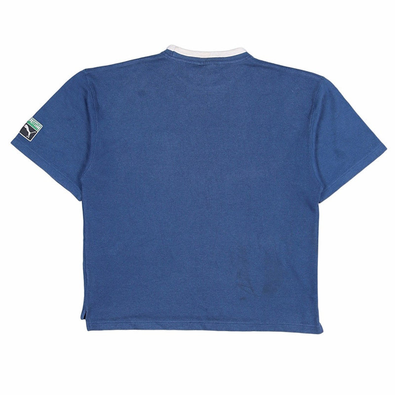 Puma 90's Short Sleeve Crewneck Spellout T Shirt Medium Blue