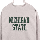 Champion 90's Michigan State Heavyweight Spellout Logo Graphic Sweatshirt XXLarge (2XL) Grey