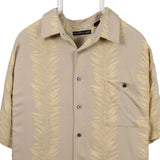 Natural Issue 90's Revere Collar Button Up Short Sleeve Shirt XXLarge (2XL) Beige Cream