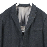 Harris Tweed 90's Tweed Wool Jacket Button Up Blazer Small Navy Blue
