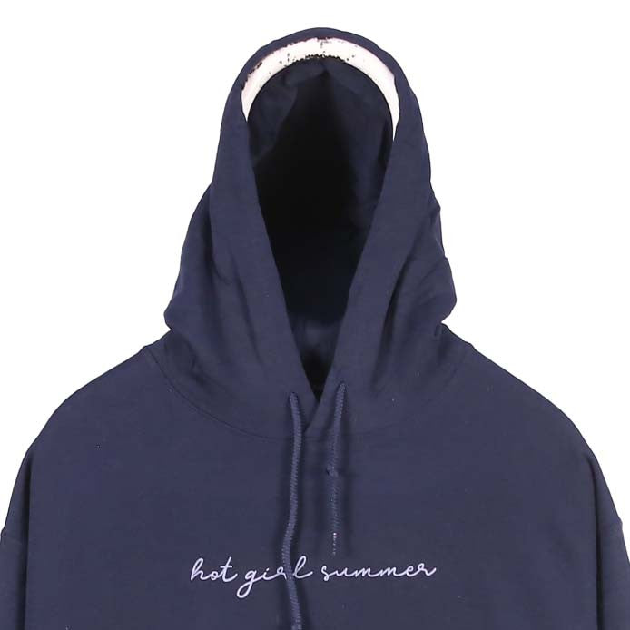 Gildan 90's Pullover Hoodie Medium Navy Blue