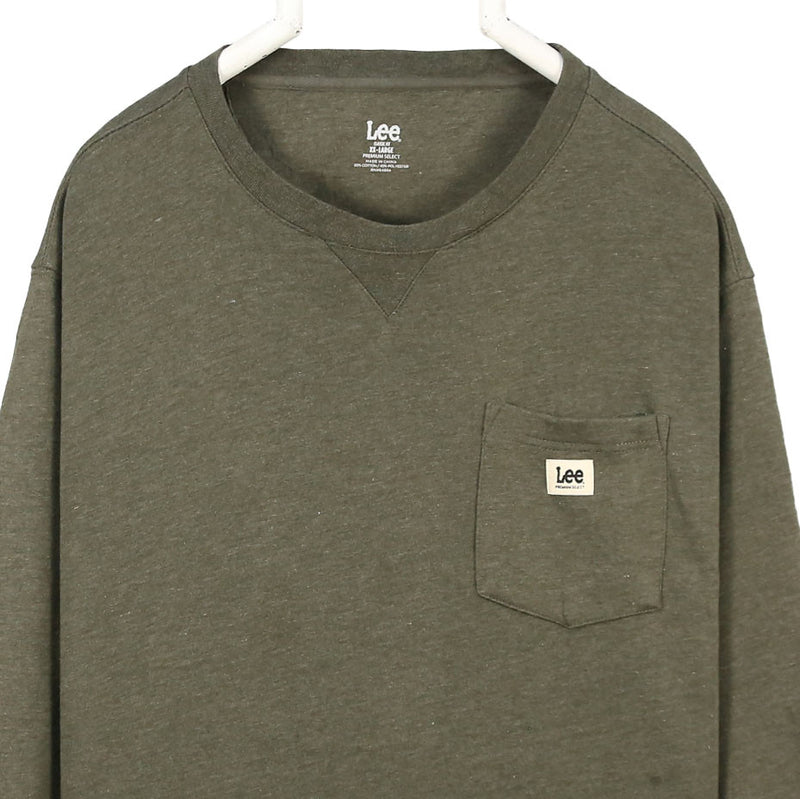 Lee 90's Pocket Crewneck Sweatshirt XXLarge (2XL) Khaki Green