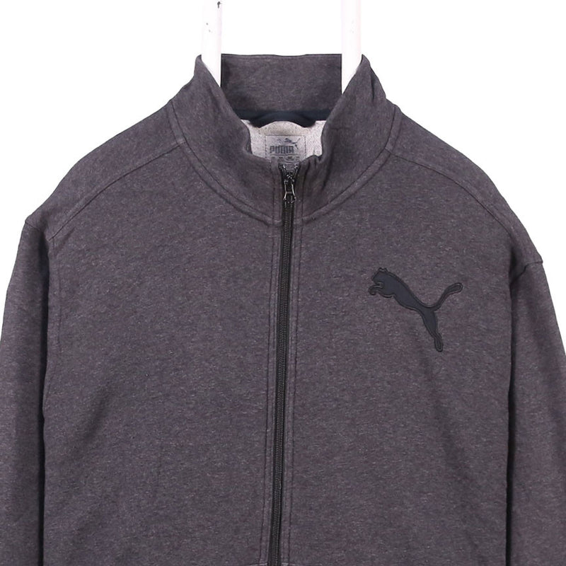 Puma 90's Spellout Logo Zip Up Sweatshirt XXLarge (2XL) Grey