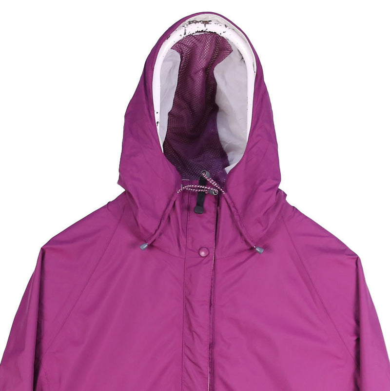 L.L.Bean 90's Waterproof Hooded Zip Up Windbreaker Jacket Large Purple