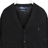 Polo by Ralph Lauren 90's Knitted Button Up Cardigan XLarge Black