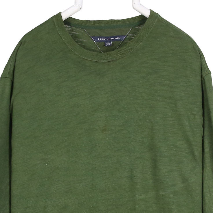 Tommy Hilfiger 90's Plain Crewneck Jumper / Sweater XXLarge (2XL) Khaki Green