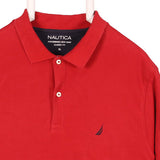 Nautica 90's Button Up Short Sleeve Polo Shirt XLarge Red