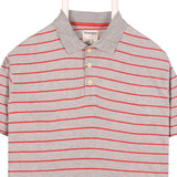 Wrangler 90's Striped Short Sleeve Button Up Polo Shirt Small Grey